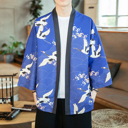 Kimono bleu homme