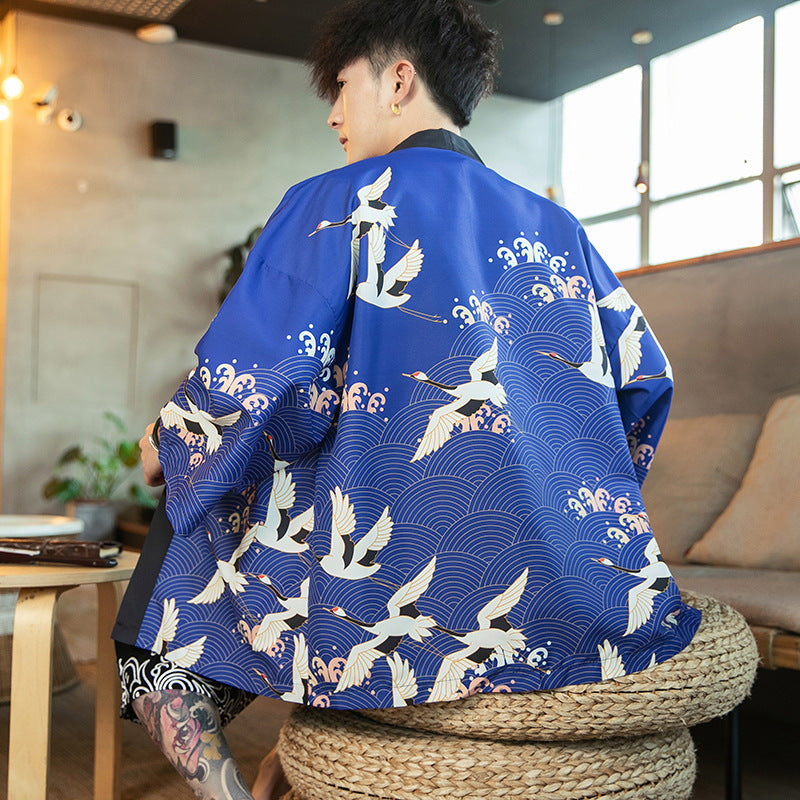 Kimono bleu homme