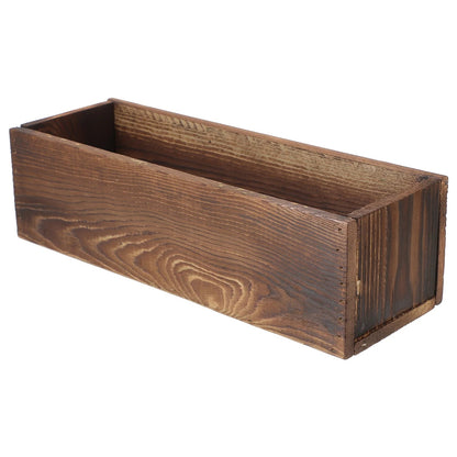 Jardinière Bois Marron et Rectangulaire de Style Vintage