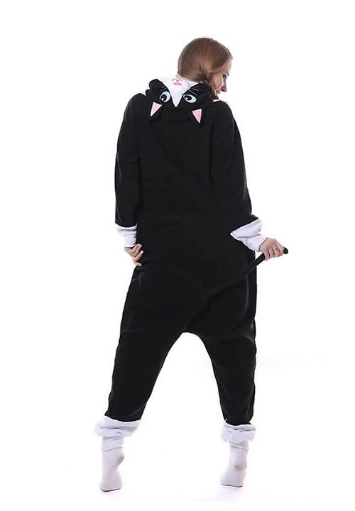 Combinaison Pyjama Femme Chat Noir