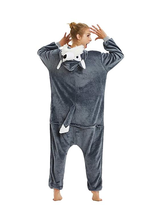 Combinaison Pyjama Loup Gris
