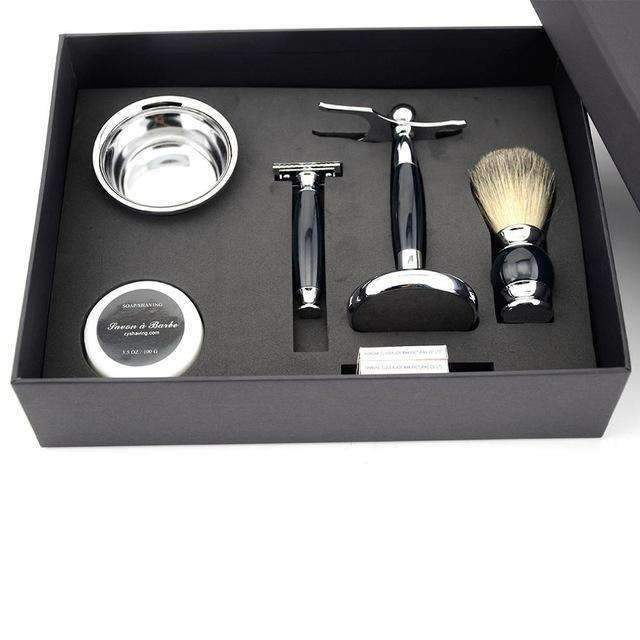 Noir Kit Rasage Bois LUXE