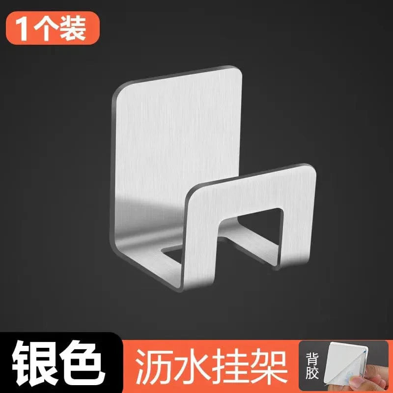 Kitchen Organizer Sponge Holder Soap Drying Rack Self Adhesive Sink Drain Racks Stainless Steel Sink Wall Storage Racks Hooks e