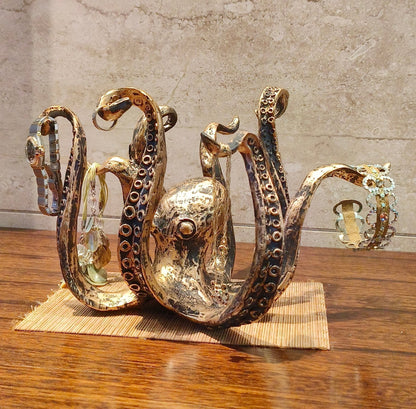 KrakenRust - Porte-Mug Inspiré de la Pieuvre en Fonte