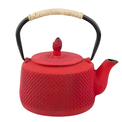 La Théière en Fonte Japonaise Rouge