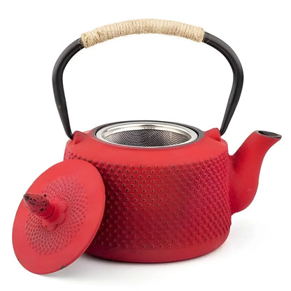 La Théière en Fonte Japonaise Rouge