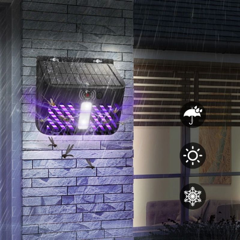 Lampe Anti-Moustique LED Solaire à Détecteur de Mouvement