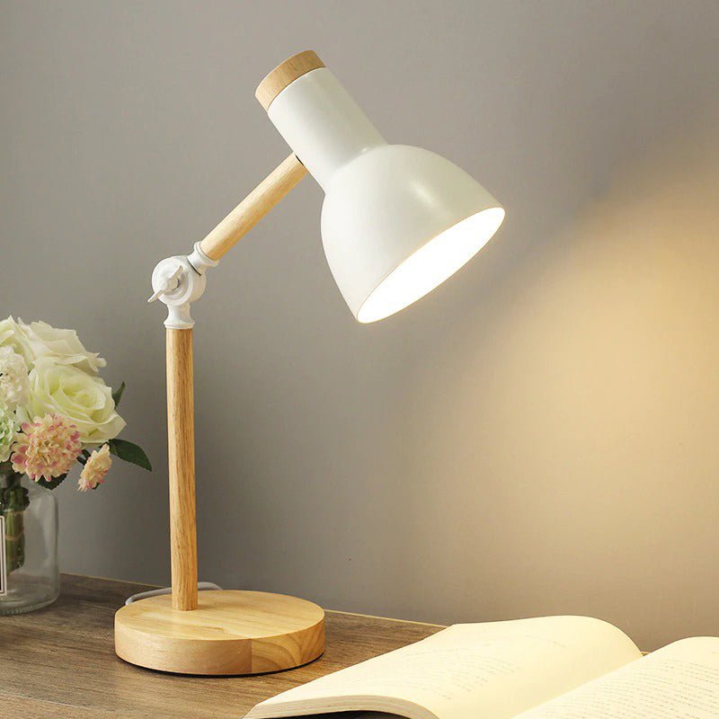 Lampe de chevet Bois Articulée  LampesDeChevet Blanc  