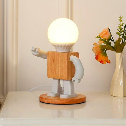 Lampe de chevet Bois Humanoïde