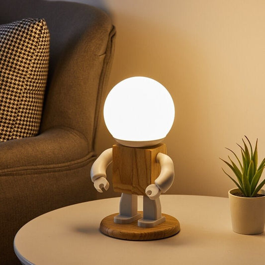 Lampe de chevet Bois Humanoïde