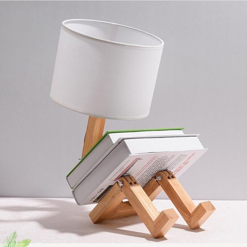 Lampe de chevet Bois Robot