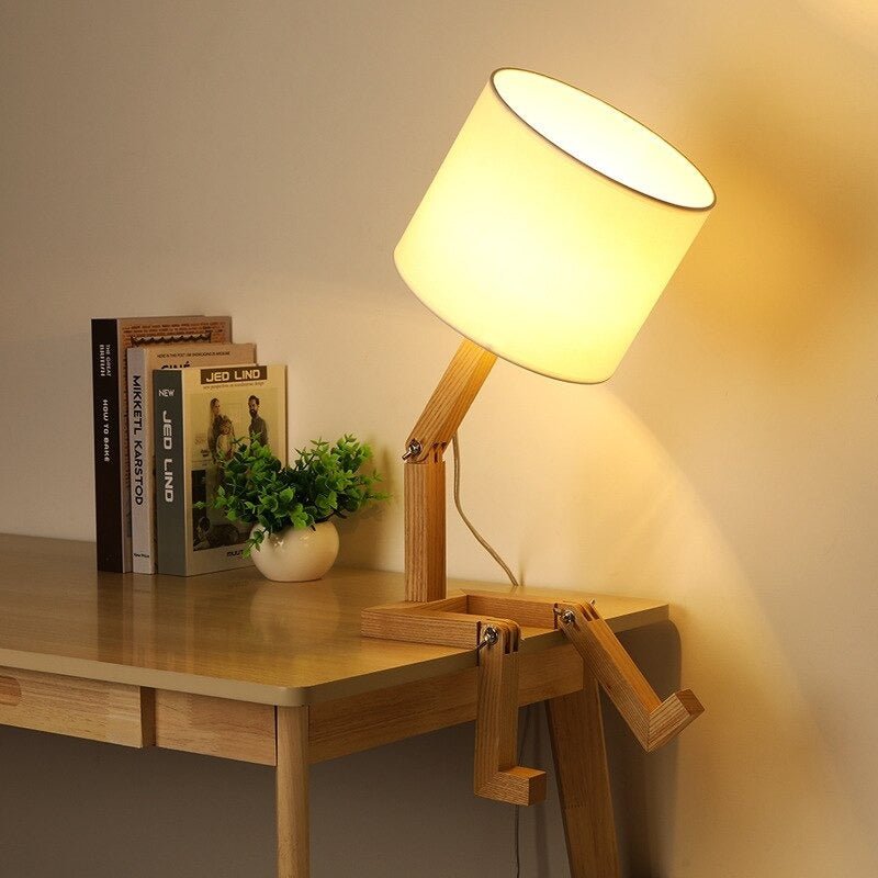 Lampe de chevet Bois Robot