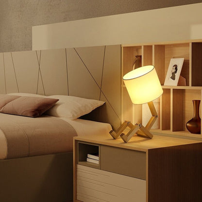 Lampe de chevet Bois Robot