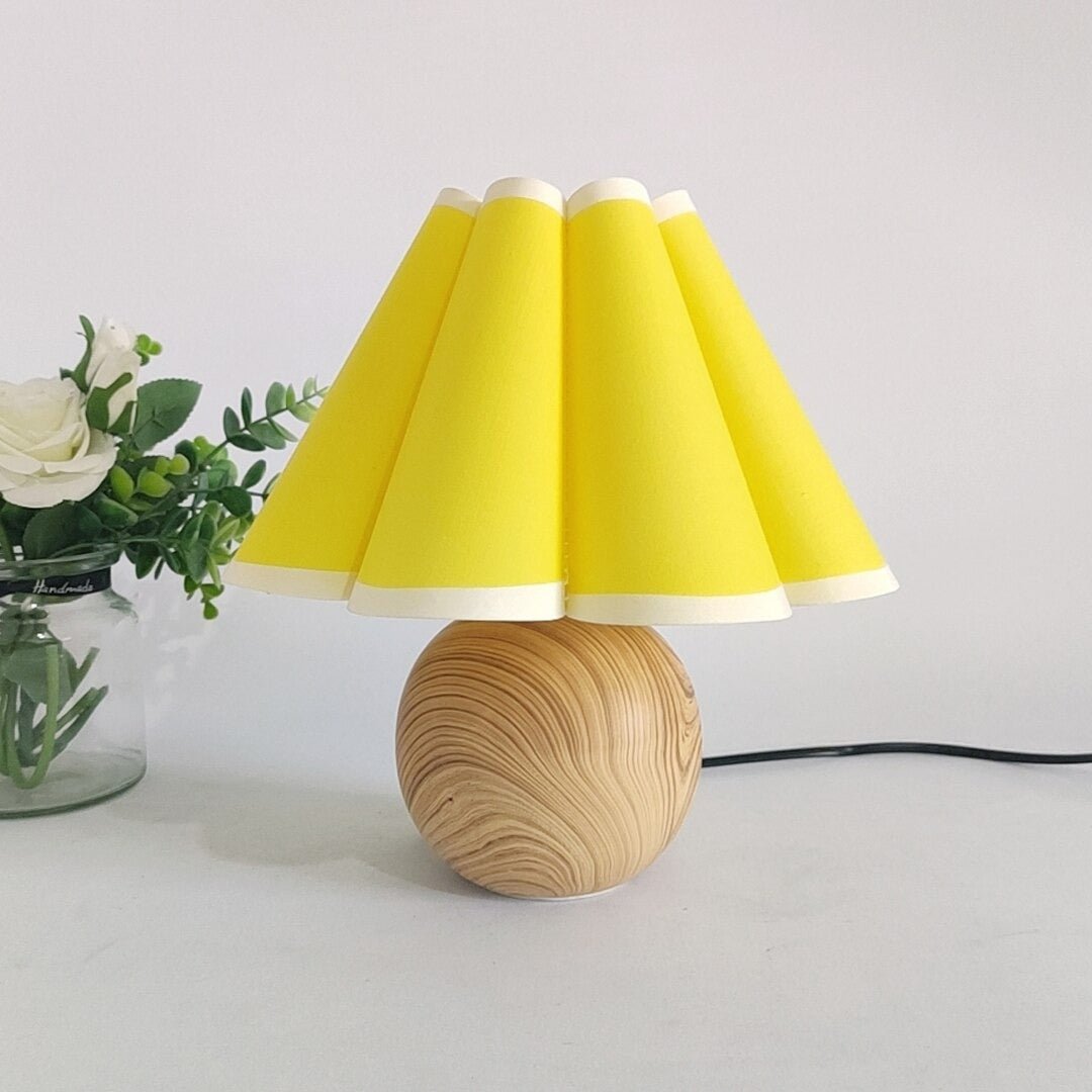 Lampe de chevet Bois Vintage  LampesDeChevet Jaune  