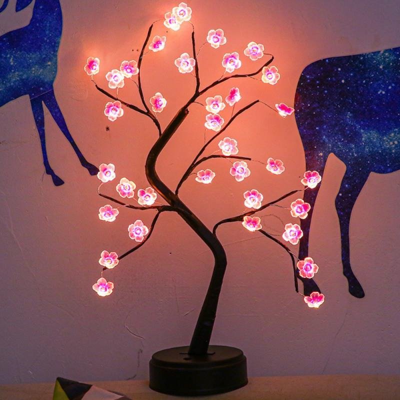 Lampe de chevet Bonzaï Fleuri