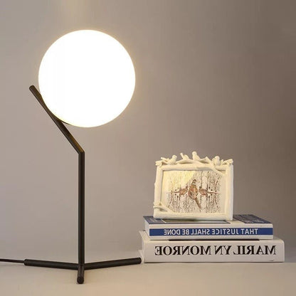 Lampe de chevet Design Boule en Verre  LampesDeChevet Noir  