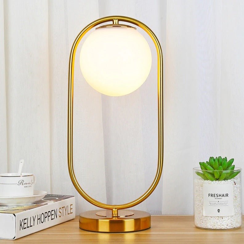 Lampe de chevet Design Boule Lune  LampesDeChevet Dorée  