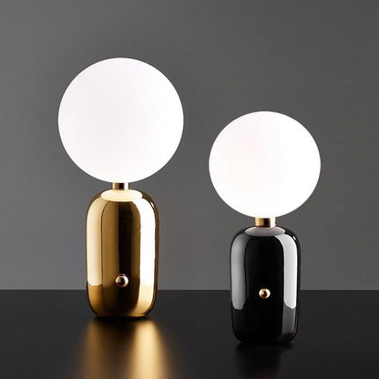 Lampe de chevet Design en Forme de Boule  LampesDeChevet Noir H: 35cm 