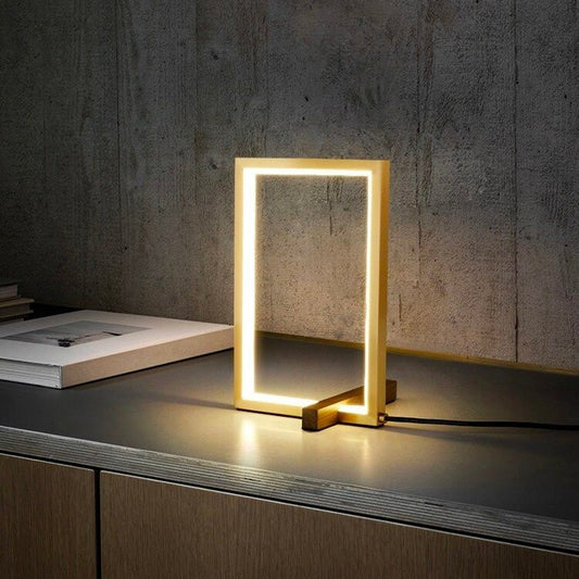 Lampe de chevet Design LED Rectangulaire  LampesDeChevet Dorée  