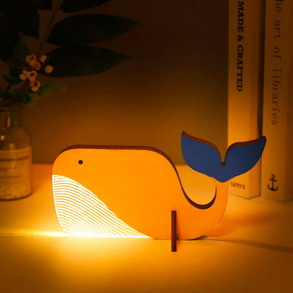 Lampe de chevet Enfant Animaux  LampesDeChevet Baleine  