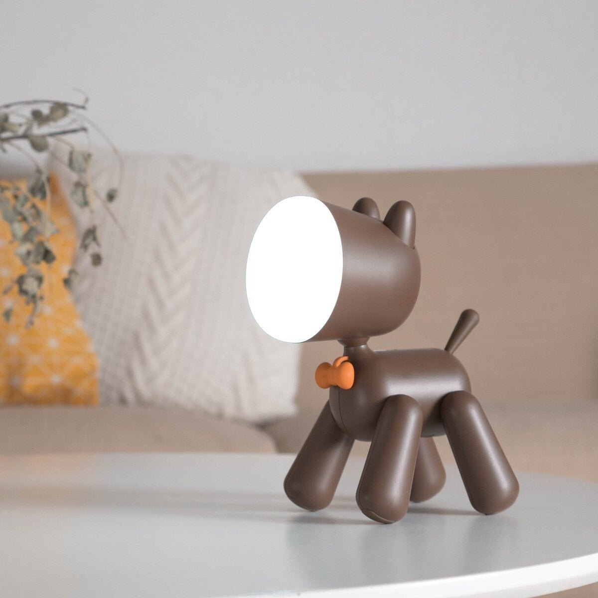 Lampe de chevet Enfant Chien Sans Fil  LampesDeChevet Marron  