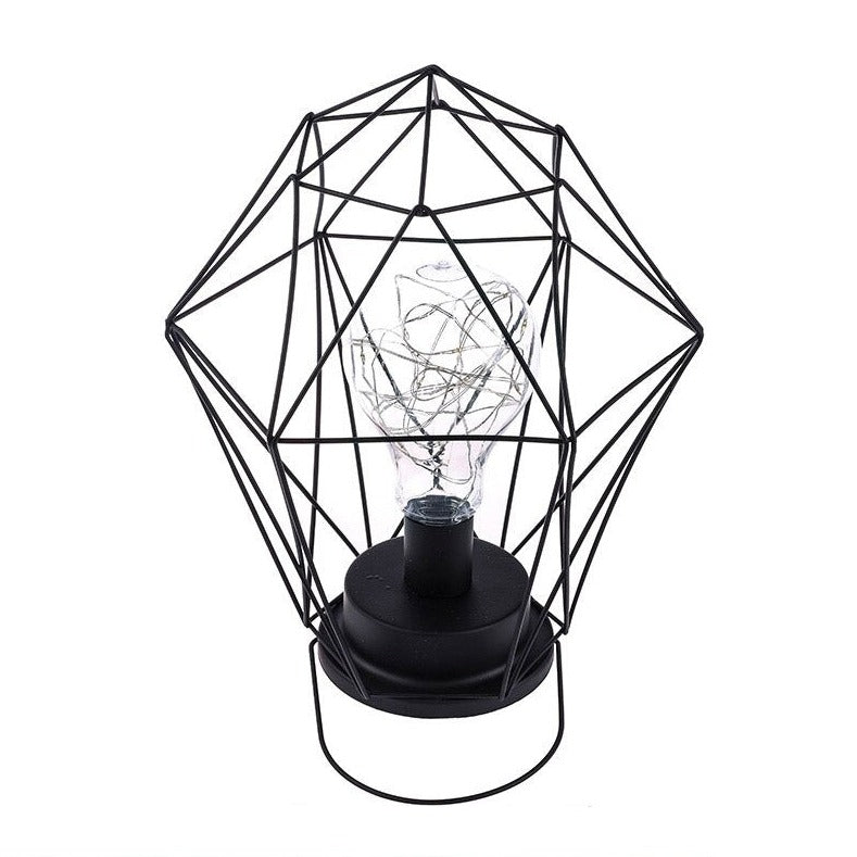 Lampe de chevet Industrielle à Piles  LampesDeChevet Diamant suspendu  