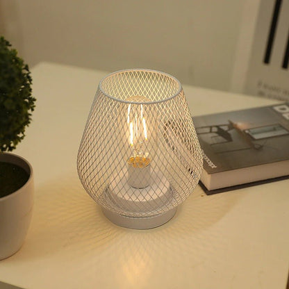 Lampe de chevet Industrielle Cage  LampesDeChevet Blanc  