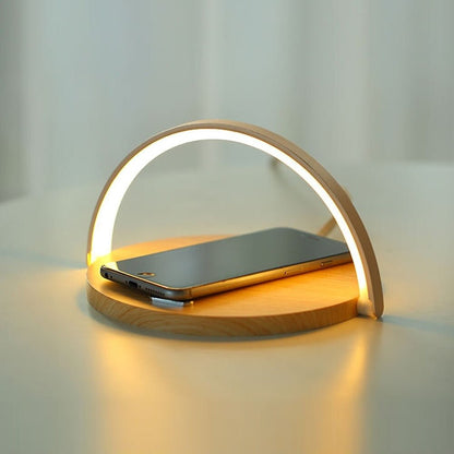 Lampe de chevet LED Chargeur  LampesDeChevet Bois  