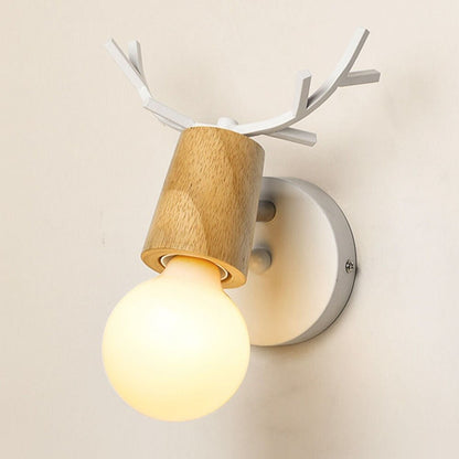 Lampe de chevet Murale Bois de Cerf  LampesDeChevet Bois / Blanc  