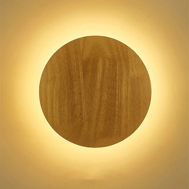 Lampe de chevet Murale Bois Circulaire  LampesDeChevet Ronde  