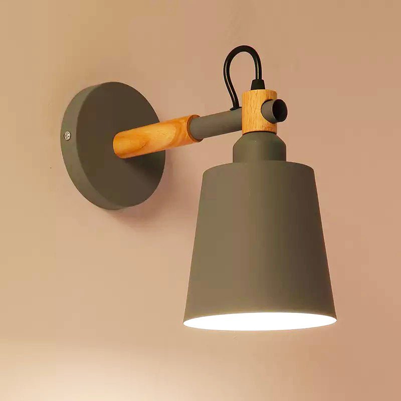 Lampe de chevet Murale Bois Nordique  LampesDeChevet Gris  