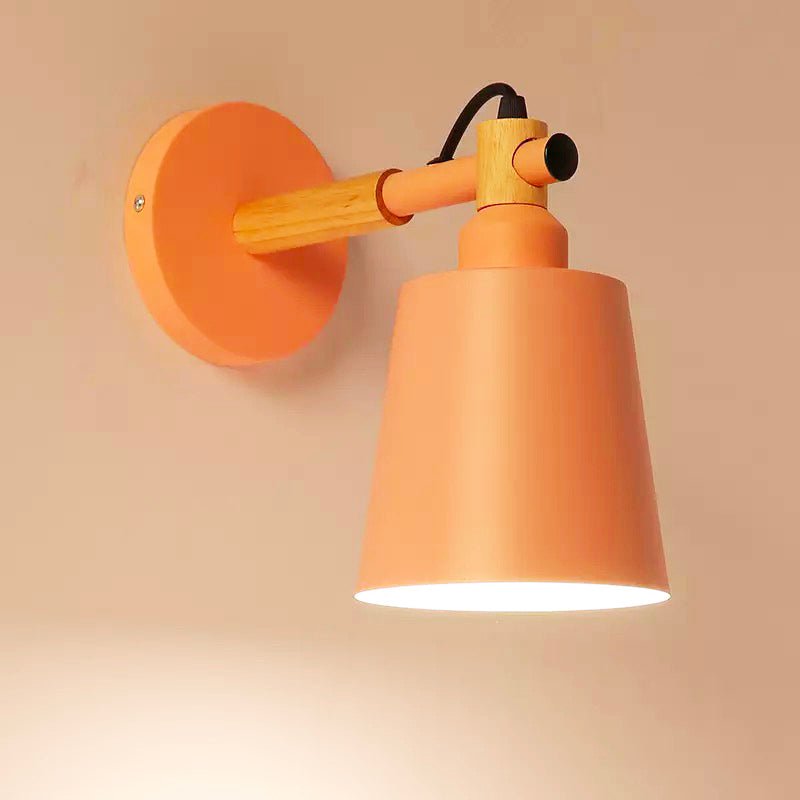 Lampe de chevet Murale Bois Nordique  LampesDeChevet Orange  