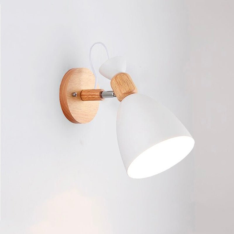 Lampe de chevet Murale Bois Scandinave  LampesDeChevet Blanc  