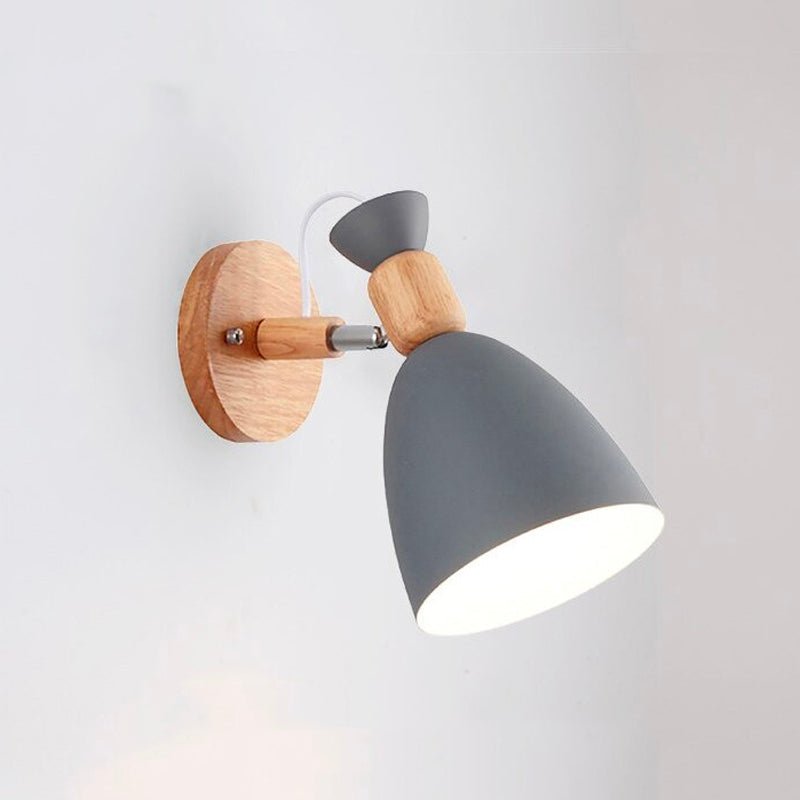 Lampe de chevet Murale Bois Scandinave  LampesDeChevet Gris  