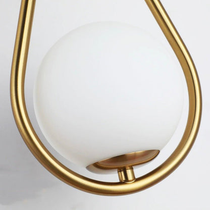 Lampe de chevet Murale Boule Métal Doré