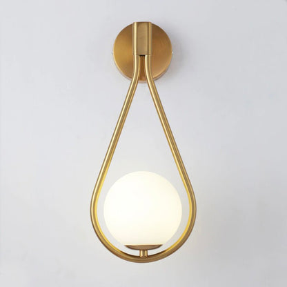 Lampe de chevet Murale Boule Métal Doré  LampesDeChevet Chaude (3000K)  