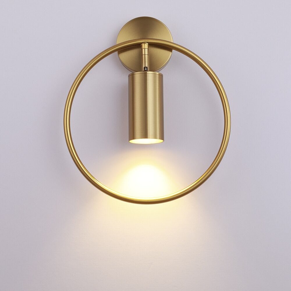 Lampe de chevet Murale Cercle Design  LampesDeChevet Bronze  