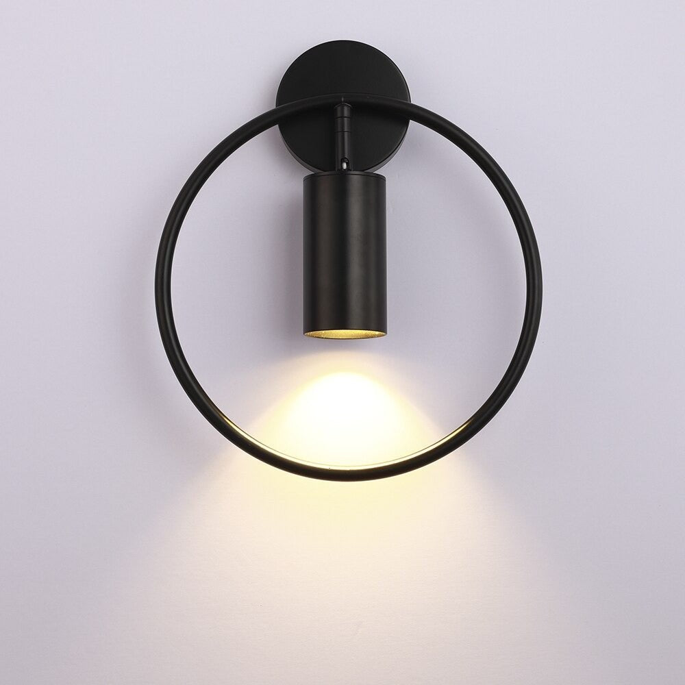 Lampe de chevet Murale Cercle Design  LampesDeChevet Noir  