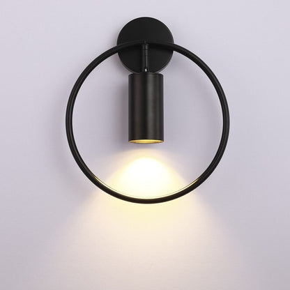 Lampe de chevet Murale Cercle Design  LampesDeChevet Noir  