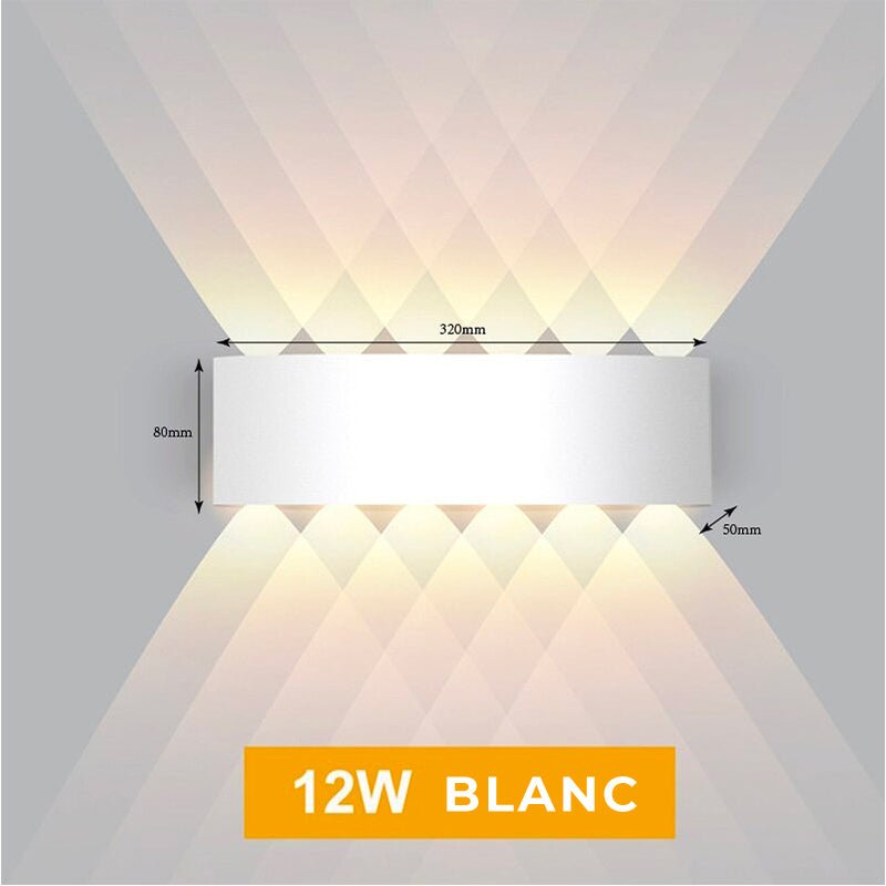 Lampe de chevet Murale Diamant  LampesDeChevet 12W Blanc 
