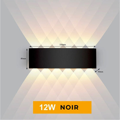 Lampe de chevet Murale Diamant  LampesDeChevet 12W Noir 