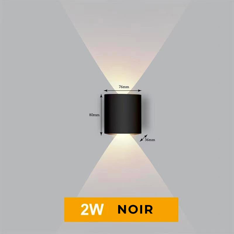 Lampe de chevet Murale Diamant  LampesDeChevet 2W Noir 