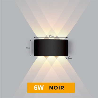 Lampe de chevet Murale Diamant  LampesDeChevet 6W Noir 