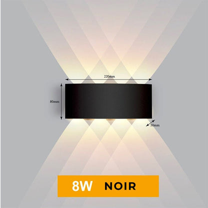 Lampe de chevet Murale Diamant  LampesDeChevet 8W Noir 