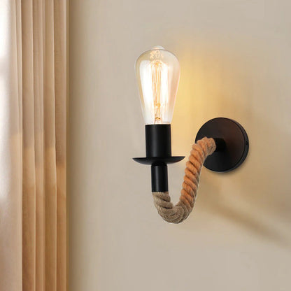 Lampe de chevet Murale Industrielle Corde