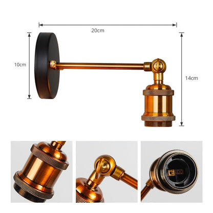 Lampe de chevet Murale Industrielle Edison