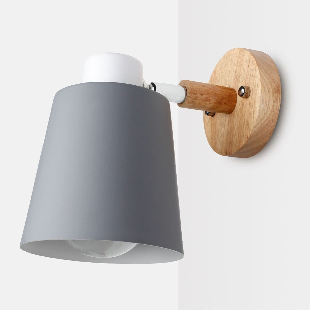 Lampe de chevet Murale Moderne Bois  LampesDeChevet Gris  