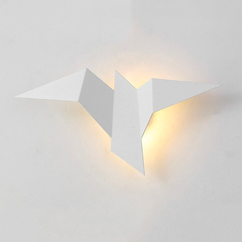Lampe de chevet Murale Oiseaux Métal  LampesDeChevet Blanc  