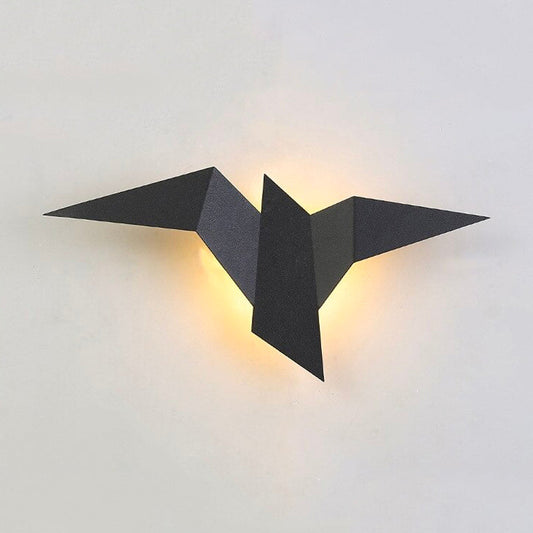 Lampe de chevet Murale Oiseaux Métal  LampesDeChevet Noir  