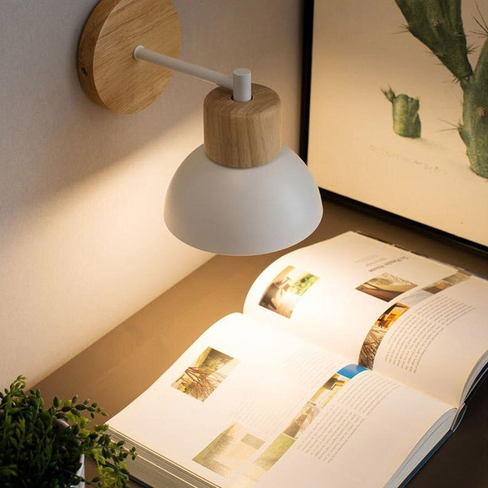 Lampe de chevet Murale Rétro Bois